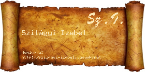 Szilágyi Izabel névjegykártya